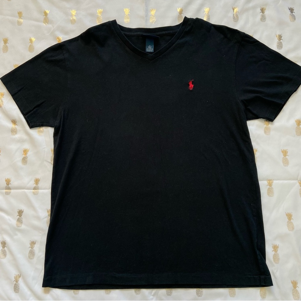 Men’s Polo by Ralph Lauren Black V-Neck T-Shirt